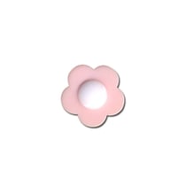 Lot de 6 boutons fleur coeur blanc 14mm Rose Layette