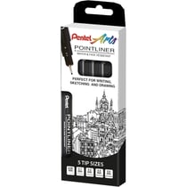Pochette de 5 feutres de dessin - Pointliner - Dessin et écriture - Assortiment - Pentel Arts