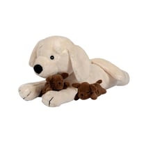 Chien en peluche et ses chiots
