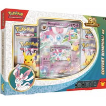 Coffret pokemon 30e anniversaire nymphali ex - collection premium - 4 boosters - cartes à collectionner française - ASMODEE