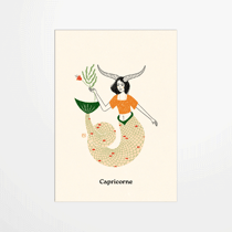 Carte postale - Marine Laurent - Capricorne - 14,8 x 10,5 cm - Made in France