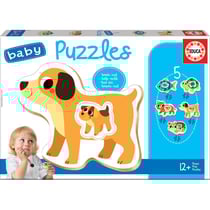 Puzzle - Animaux - Chien chat poisson - Enfant dès 1 an - 5 modèles - Educa