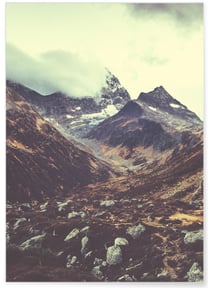Poster Nature col de montagne | A3 : 29,7x42cm