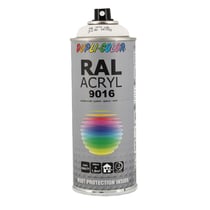 Spray de peinture acrylique - Blanc Traffic satiné - RAL 9016 - Duplicolor - 400 ml