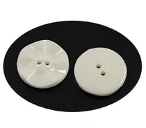 20 BOUTONS Acrylique BLANC rond 18 mm 2 trous - creation couture diy