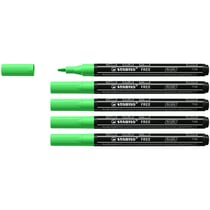 Lot de 5 marqueurs pointe fine STABILO FREE - Vert feuille - Encre acrylique à base d'eau
