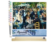 Peinture par Numéro Figured'Art - Bal du Moulin de la Galette Renoir - Kit de Loisir Créatif DIY Numéro d'Art Complet - 40x50cm toile roulée + châssis en bois à monter