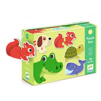 Puzzle duo animaux silhouettes - Djeco