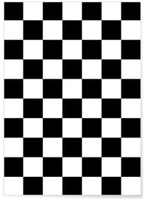 Affiche Damier Noir | A3 : 29,7x42cm