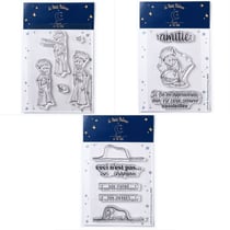 13 Tampons transparents Le Petit Prince Etoiles + Renard + Boa Eléphant