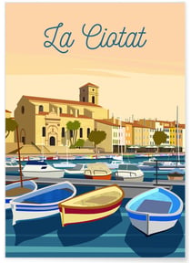 Affiche ville La Ciotat | A3 : 29,7x42cm