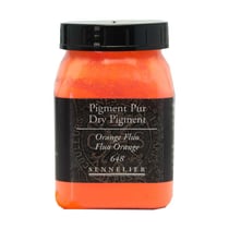 Pigment en poudre - Sennelier - Orange fluo - Pot de 200 ml
