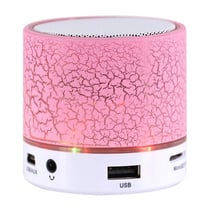 Enceinte Bluetooth Portable LED Lumineuse Mains-Libres Carte TF 32GB Rose YONIS