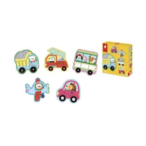 Puzzle 2D 5 pièces - Véhicules - Jura Toys