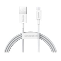 Baseus Câble de Charge et Transfert USB-MicroUSB 2A 1m Blanc