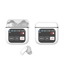 Ecouteurs Bluetooth Sport Sans Fil Ecran Tactile ANC ENC Waterproof Blanc Blanc YONIS
