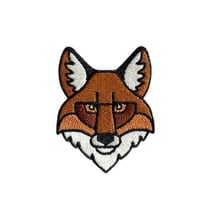 Lot de 3 écussons renard  5,2cm x 3,7cm