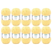 10 Pelotes de laine - Jaune - 3 - 100% acrylique - 3,5/4,5 mm - Gründl - Lisa Premium
