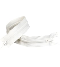 Fermeture à glissière injectée bouche à bouche séparable ivoire