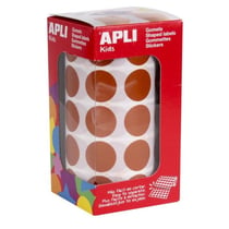 Apli Agipa - Gommettes rouleau Rond Ø 20 mm marron x 1 770