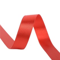 Bobine 25m ruban satin double face Rouge fabriqué en France