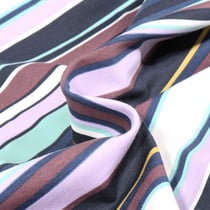 Tissu Jersey Coton Reyma sur fond Bleu marine - Au mètre