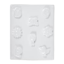 Moule: Motifs de printemps, 8 motifs, 3 - 5cm, taille: 23,2x18,3cm