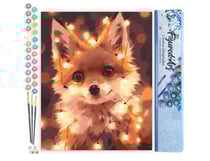 Peinture par Numéro Figured'Art - Petit renard et guirlande éclairée - Kit de Loisir Créatif DIY Numéro d'Art Complet - 40x50cm sans châssis en bois