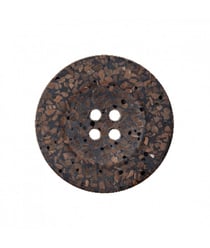 Carte de 3 boutons Recyclés coco 18mm - Union Knopf Marron