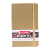 Carnet croquis 13x21cm - 80 feuilles - 140g - or blanc - Royal Talens