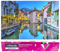 Diamond Painting Broderie Diamant LUMINLIFE 70x50cm, 5D, diamants ronds - Annecy