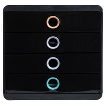 Module de classement Pop-Box 4 tiroirs Aquarel - Couleurs assorties - Exacompta