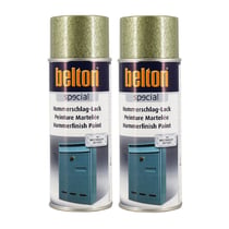 Lot de 2 sprays de peinture - Vert martelé - Belton - 400 ml