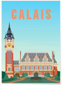 Affiche ville Calais | A3 : 29,7x42cm