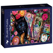Puzzle 1000 pièces - Chat Artiste - Bluebird Puzzle