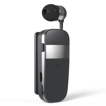 Ecouteurs Bluetooth Sans Fil Avec Vibration Et Câble Rétractable Pour Téléphone Gris YONIS