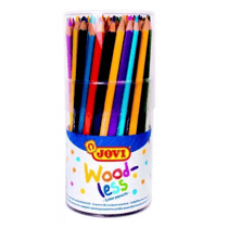 Crayons de couleurs - Sans bois - 84 couleurs vives - Mine résistante - Jovi