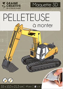 Maquette 3D Mousse Pelleteuse