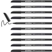 Lot de 10 feutres de coloriage pointe fine - EDDING - 1200 - Noir - 1 mm
