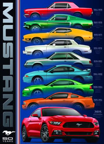 Puzzle 1000 pièces - Ford Mustang 50th Anniversary - Eurographics