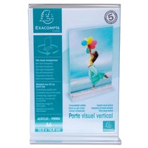 Porte-visuel droit vertical A6 - Cristal - x 30 - Exacompta