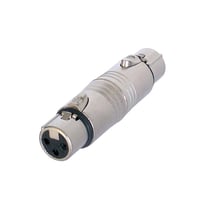 Neutrik Adaptateur XLR 3-Pin vers XLR 3-Pin Femelle Polyvalent Argent