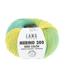 Pelote à tricoter MERINO 200 BEBE COLOR – Lang Yarns - Laine mérinos extrafine multicolore pour layette 552 Multicolore