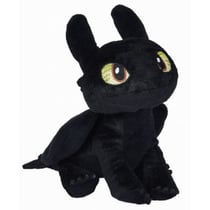 Peluche krokmou dragon noir 20 cm - peluche licence dragons