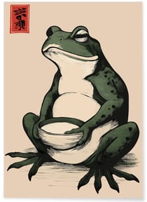 Affiche Grenouille zen | A3 : 29,7x42cm