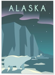 Affiche Alaska | A3 : 29,7x42cm