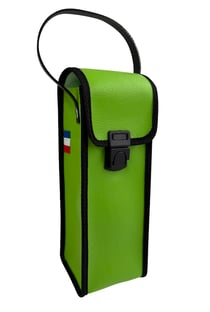 Sacoche souple pvc Vert Anis pour 3 boules de pétanque et cochonnet avec poignée en Jaftex - Maroquinor