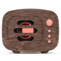 Enceinte Bluetooth Rétro 5.0 HD Appel Mains-Libres Carte TF 32GB Autonomie 6h Beige YONIS