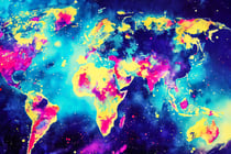 Kit diamond painting Planisphère 40 x 60 cm