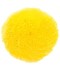 Pompons Premium Fausse Fourrure - 10cm de diamètre - Rico Design 11 Jaune